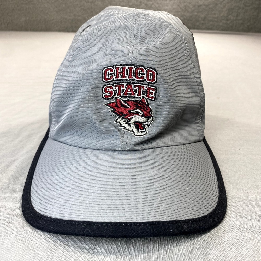 Chico State Wildcats Hat Cap Strap Gray Adjustable Womens One Size Lightweight *